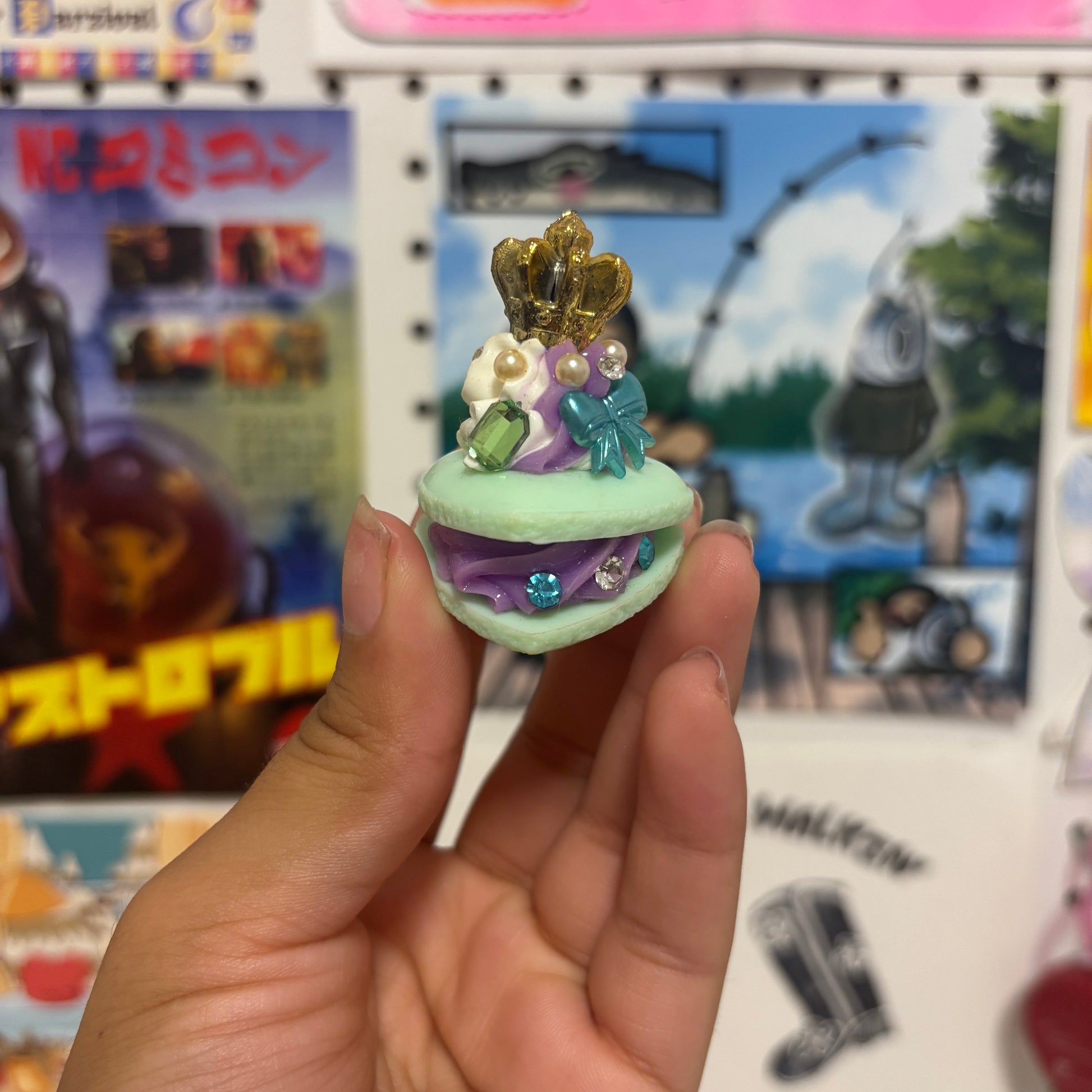 Teal Macaron Charm