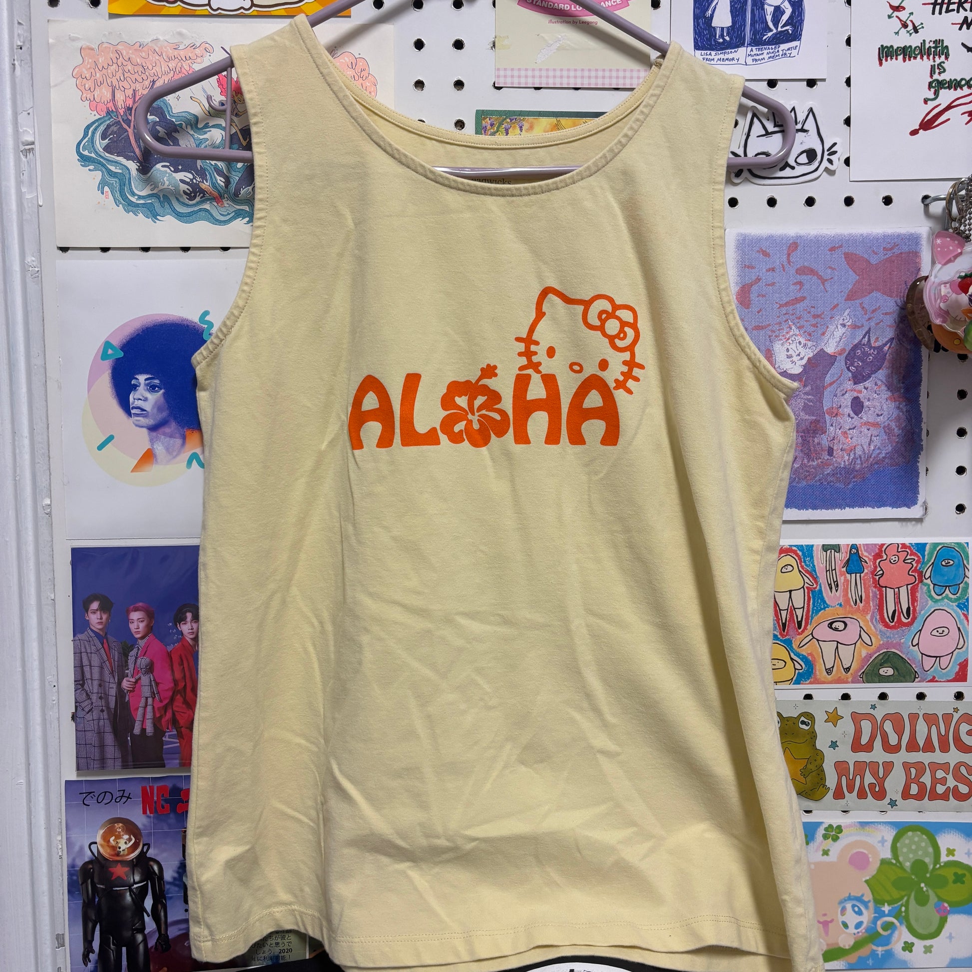 Aloha Kitty Sleeveless Shirt - Size Medium