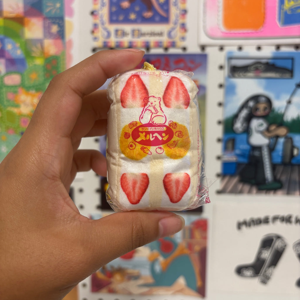 Strawberry & Mandarin Sandwich Plushie Keychain