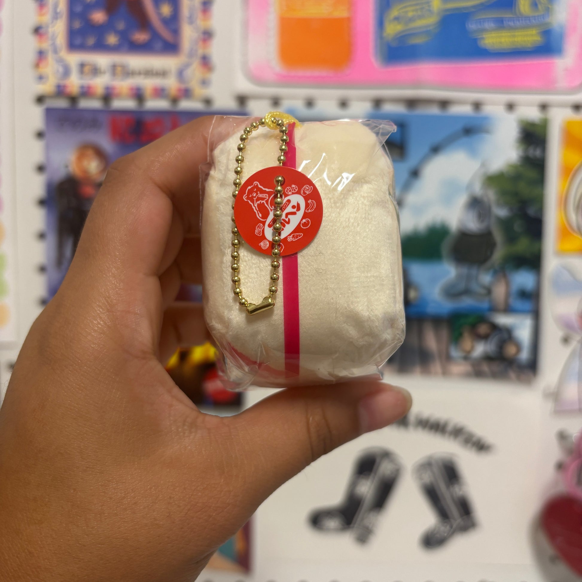 Peach & Grape Sandwich Plushie Keychain